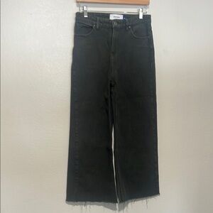 NWOT Manyana Women's Black Wide-Leg Jeans